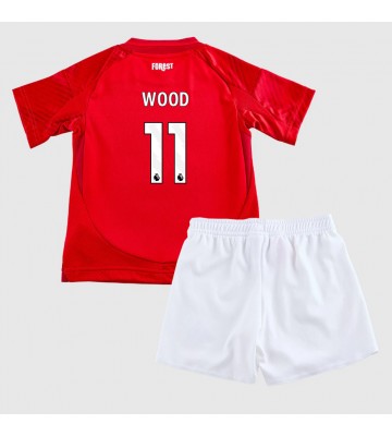 Nottingham Forest Chris Wood #11 Primera Equipación Niños 2024-25 Manga Corta (+ Pantalones cortos)